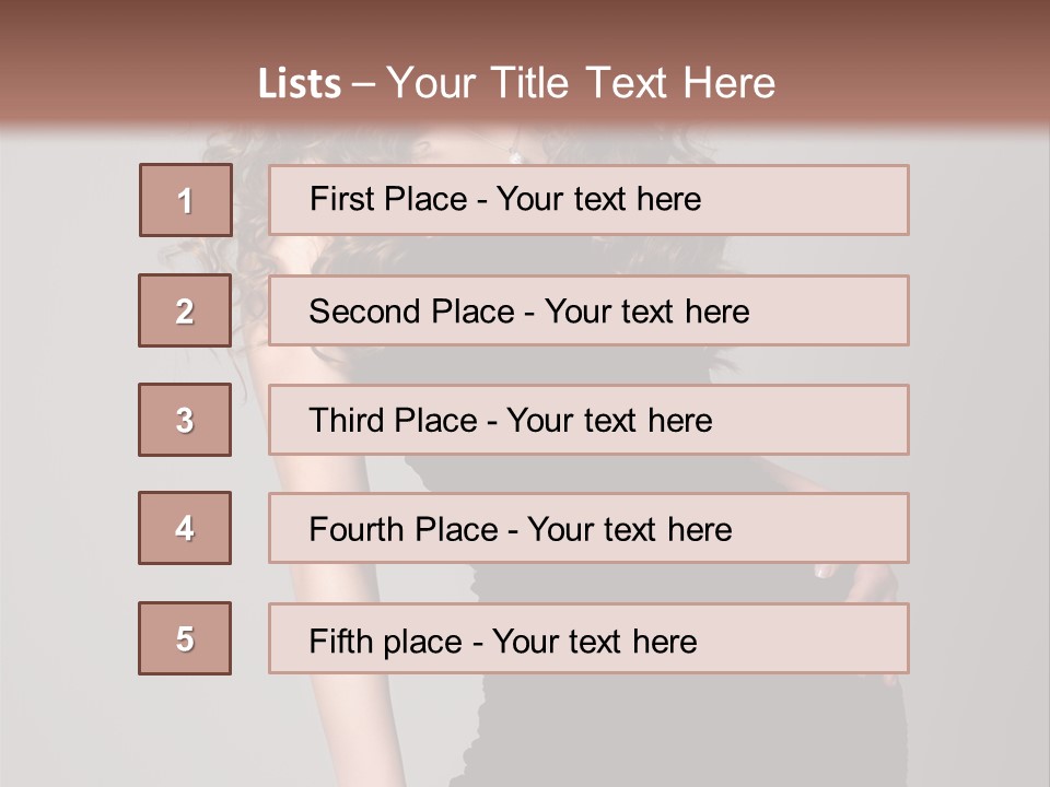 Caucasian Bright Lady PowerPoint Template
