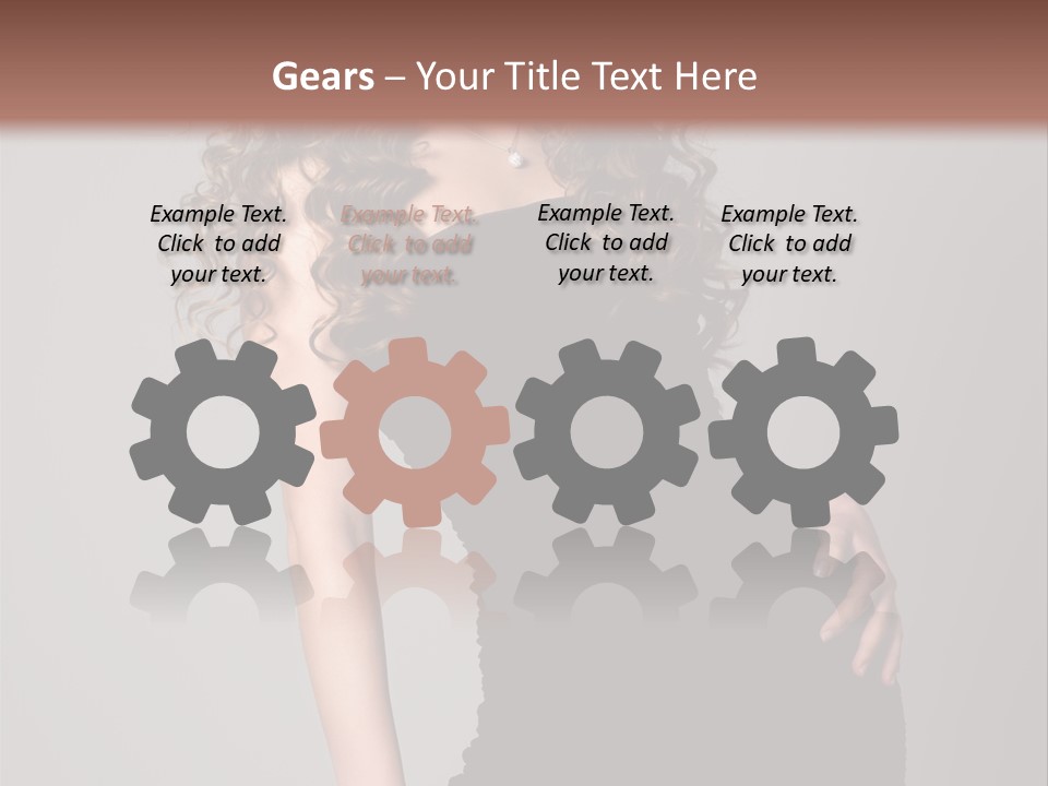 Caucasian Bright Lady PowerPoint Template