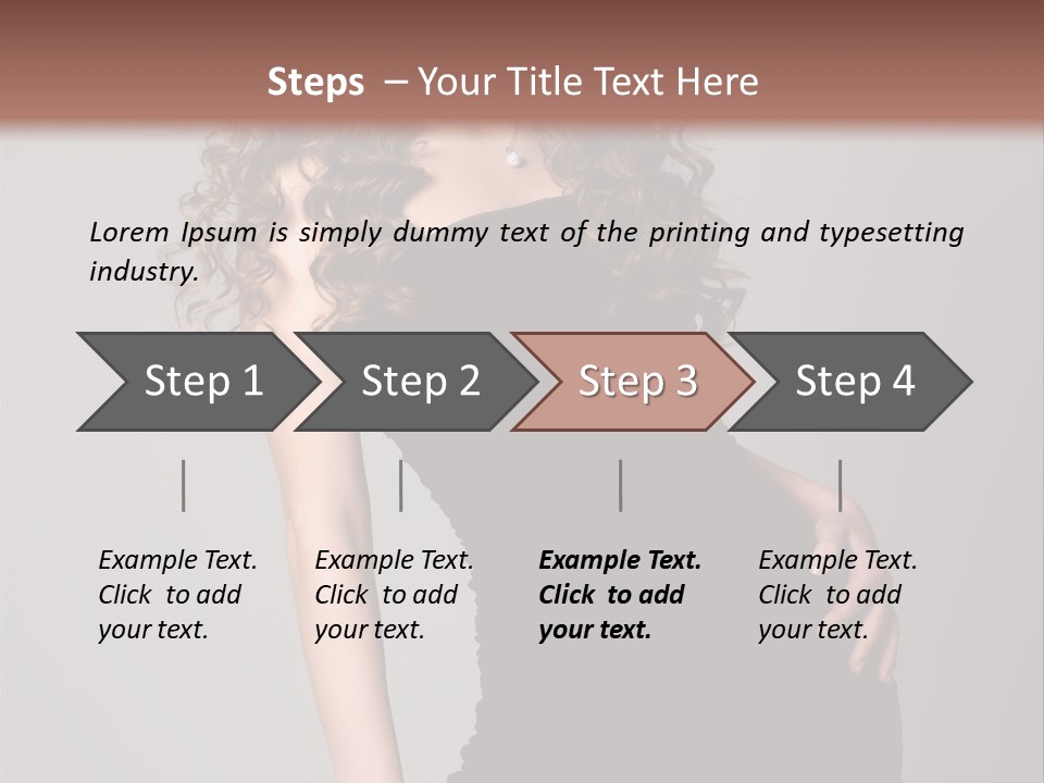 Caucasian Bright Lady PowerPoint Template