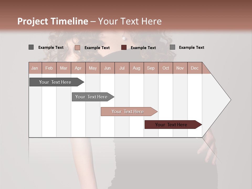 Caucasian Bright Lady PowerPoint Template