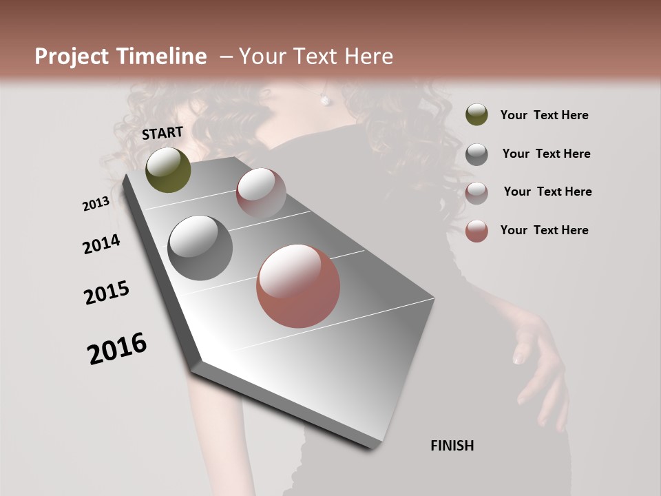 Caucasian Bright Lady PowerPoint Template