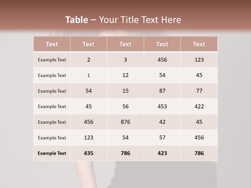 Caucasian Bright Lady PowerPoint Template