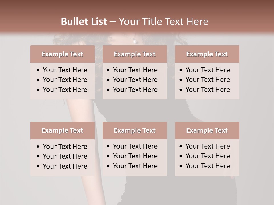 Caucasian Bright Lady PowerPoint Template