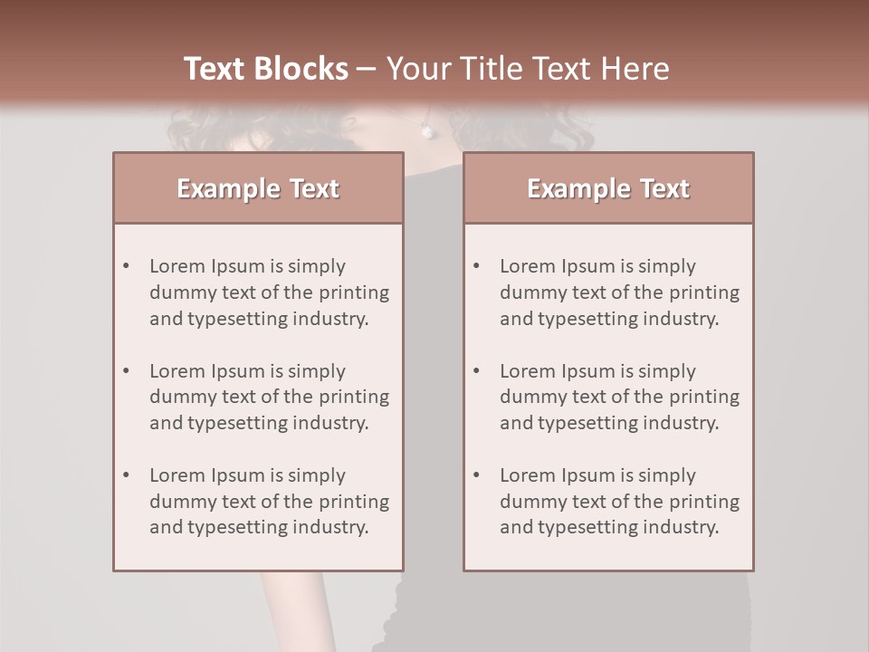 Caucasian Bright Lady PowerPoint Template