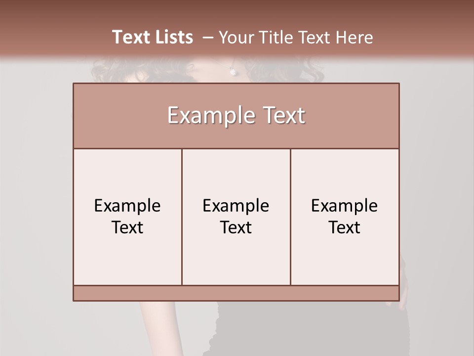 Caucasian Bright Lady PowerPoint Template