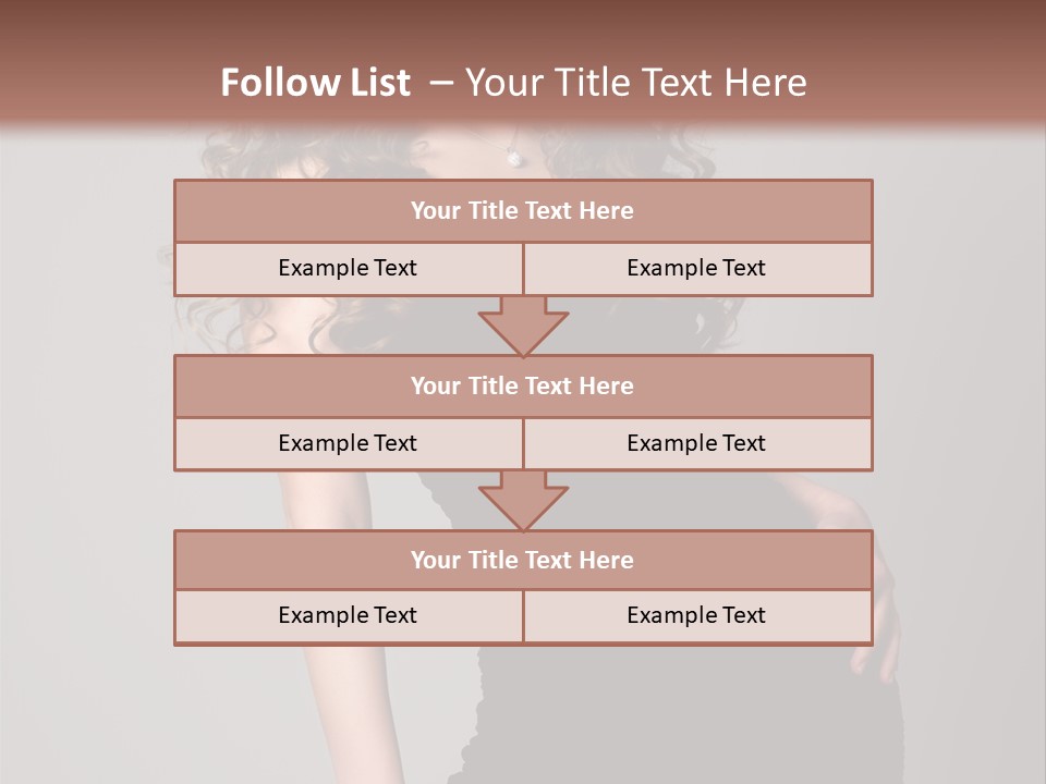 Caucasian Bright Lady PowerPoint Template