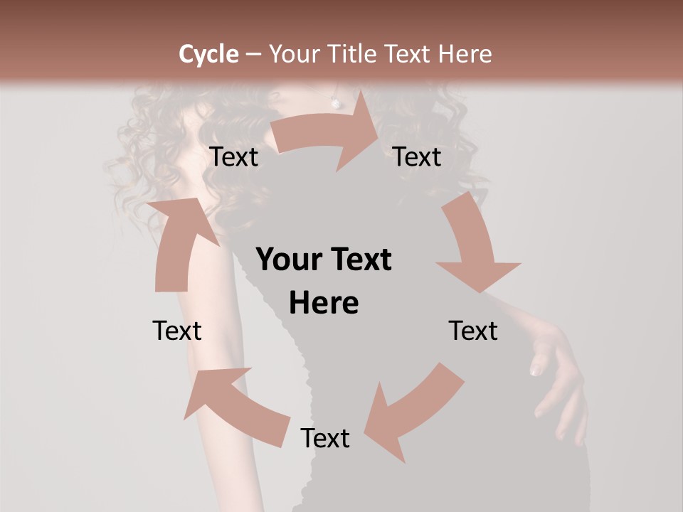 Caucasian Bright Lady PowerPoint Template