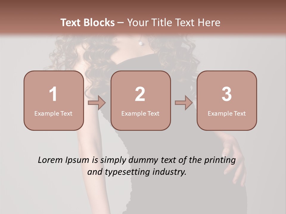 Caucasian Bright Lady PowerPoint Template