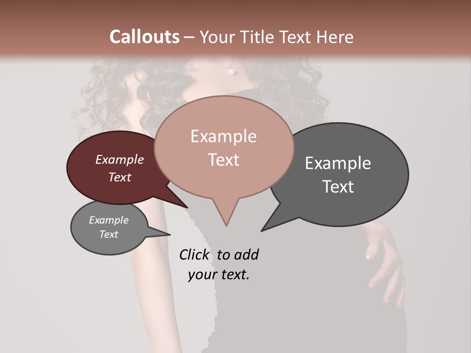 Caucasian Bright Lady PowerPoint Template