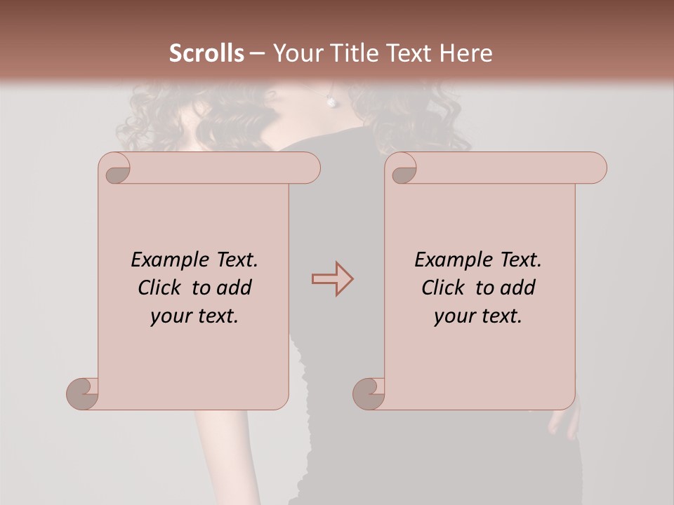Caucasian Bright Lady PowerPoint Template
