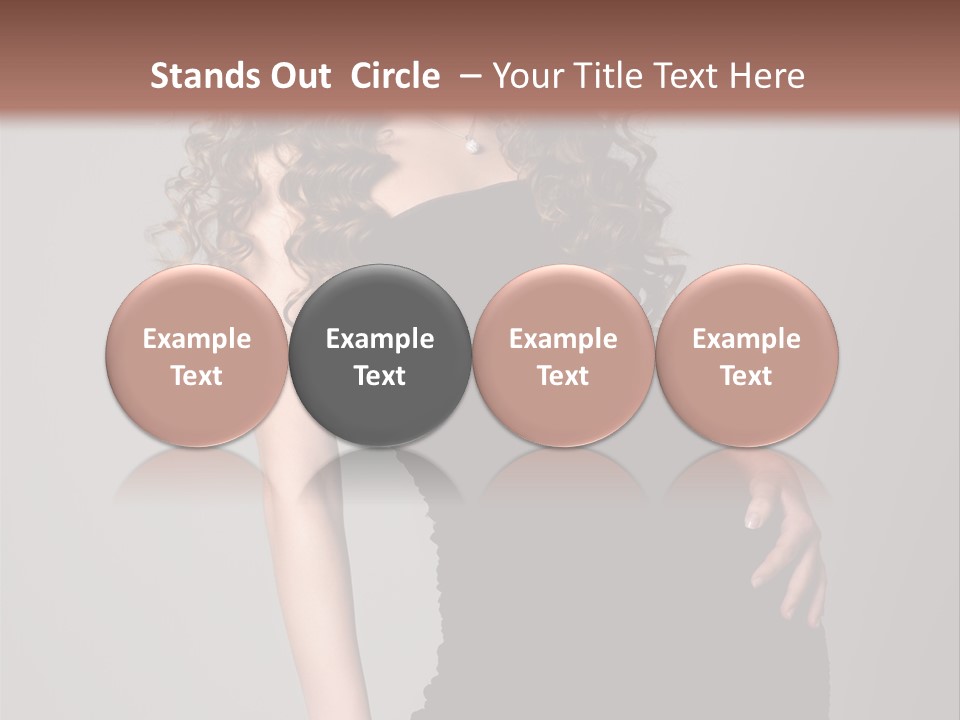 Caucasian Bright Lady PowerPoint Template