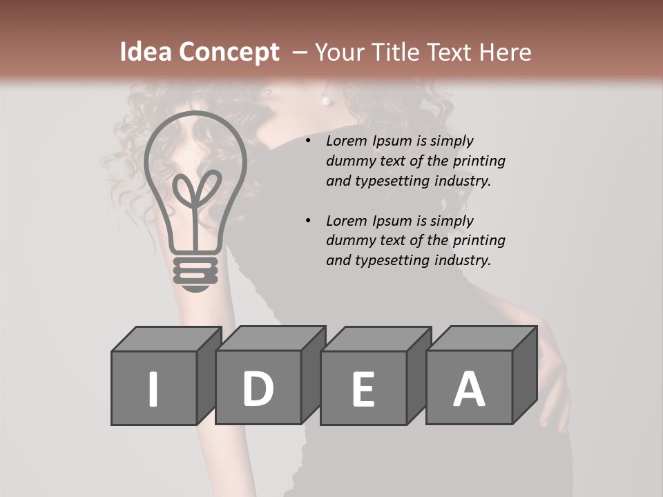 Caucasian Bright Lady PowerPoint Template