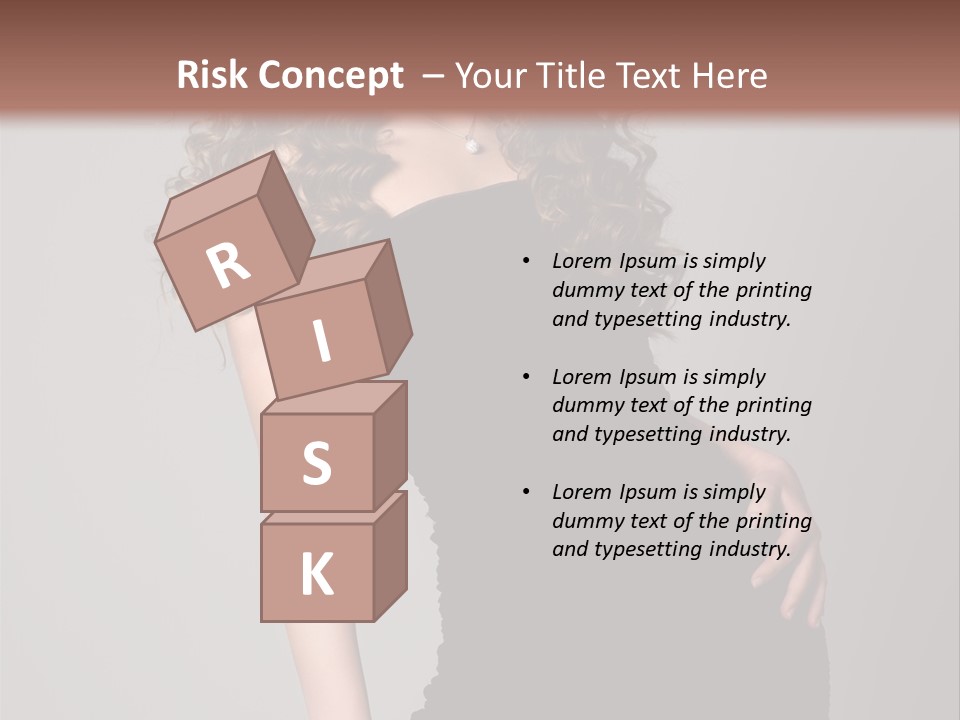 Caucasian Bright Lady PowerPoint Template