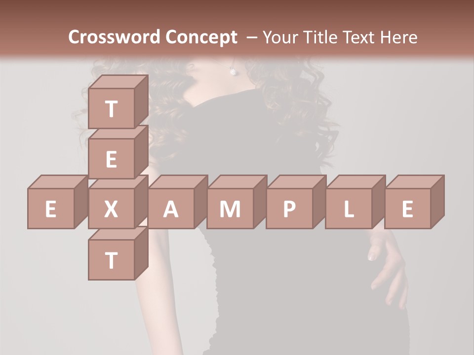 Caucasian Bright Lady PowerPoint Template