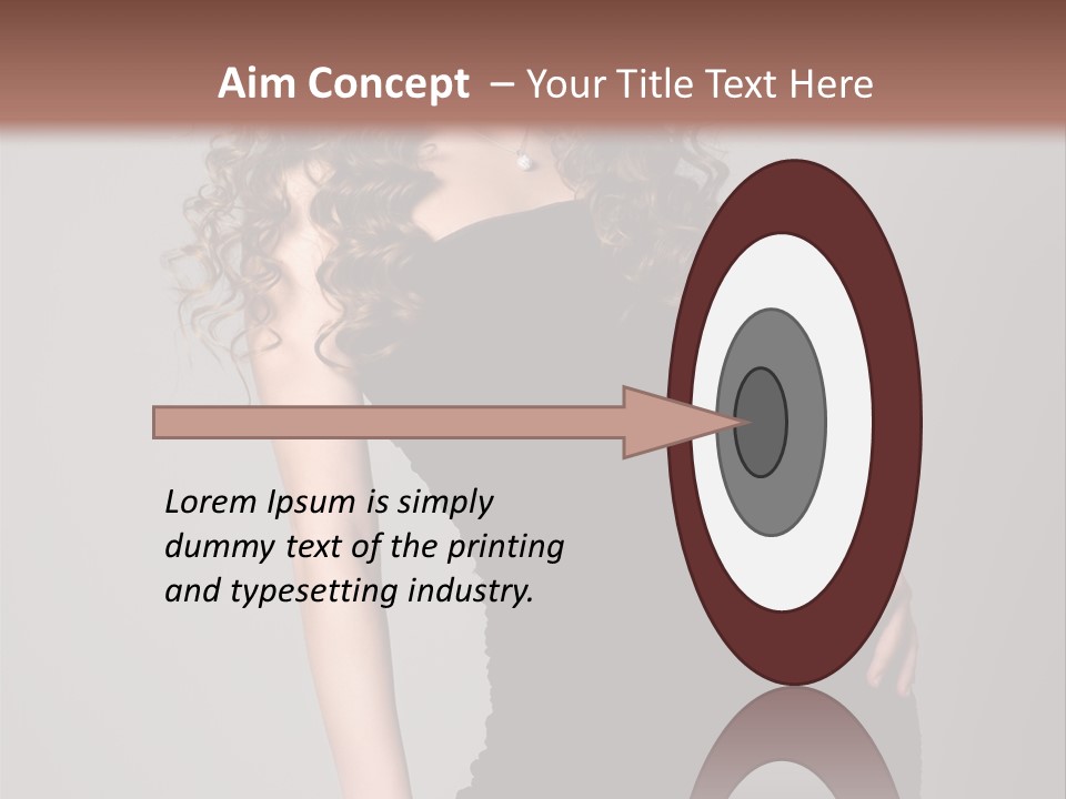 Caucasian Bright Lady PowerPoint Template