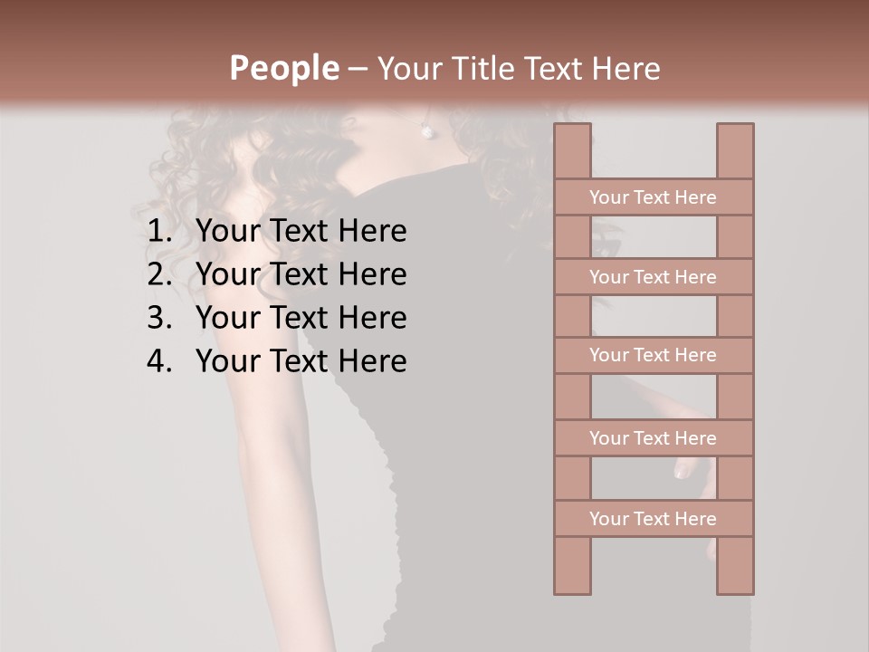 Caucasian Bright Lady PowerPoint Template