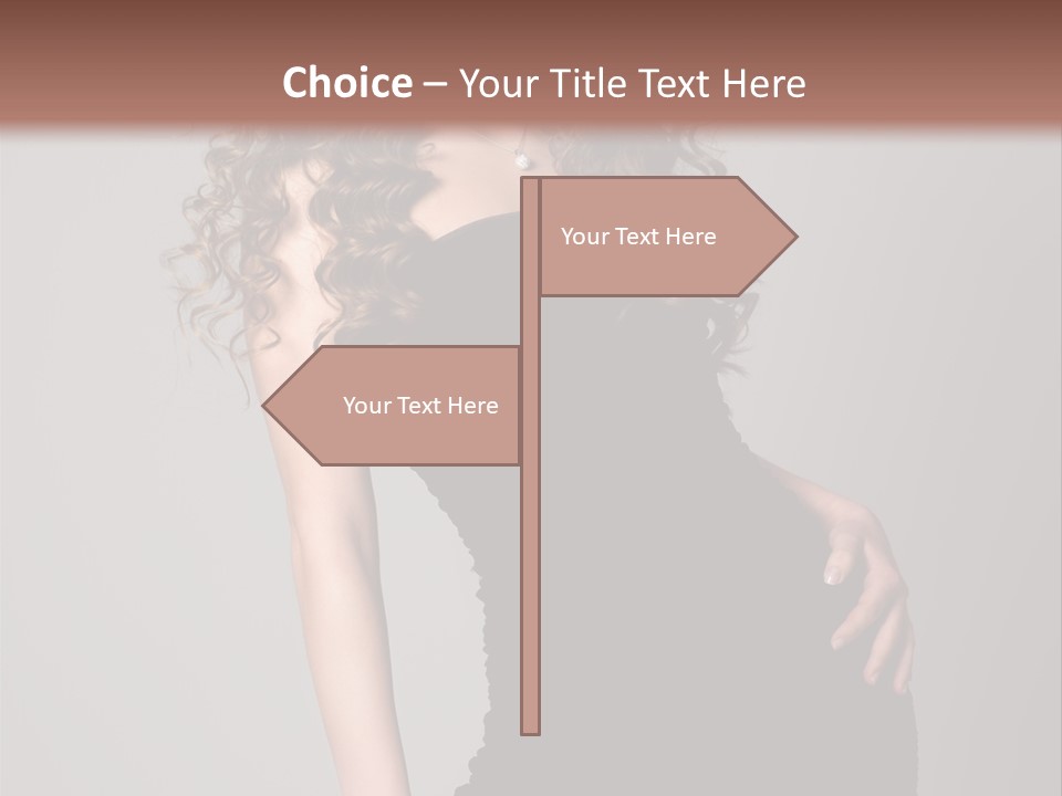 Caucasian Bright Lady PowerPoint Template