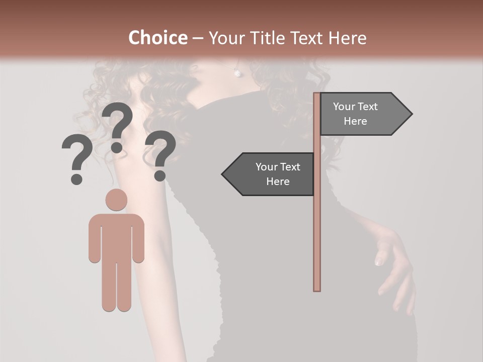 Caucasian Bright Lady PowerPoint Template