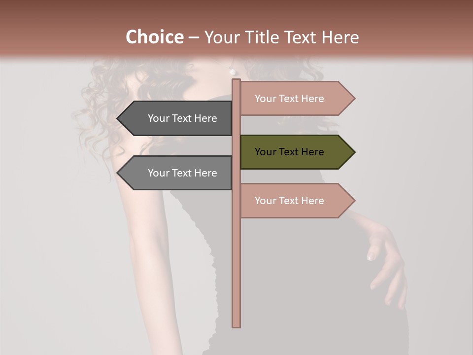 Caucasian Bright Lady PowerPoint Template