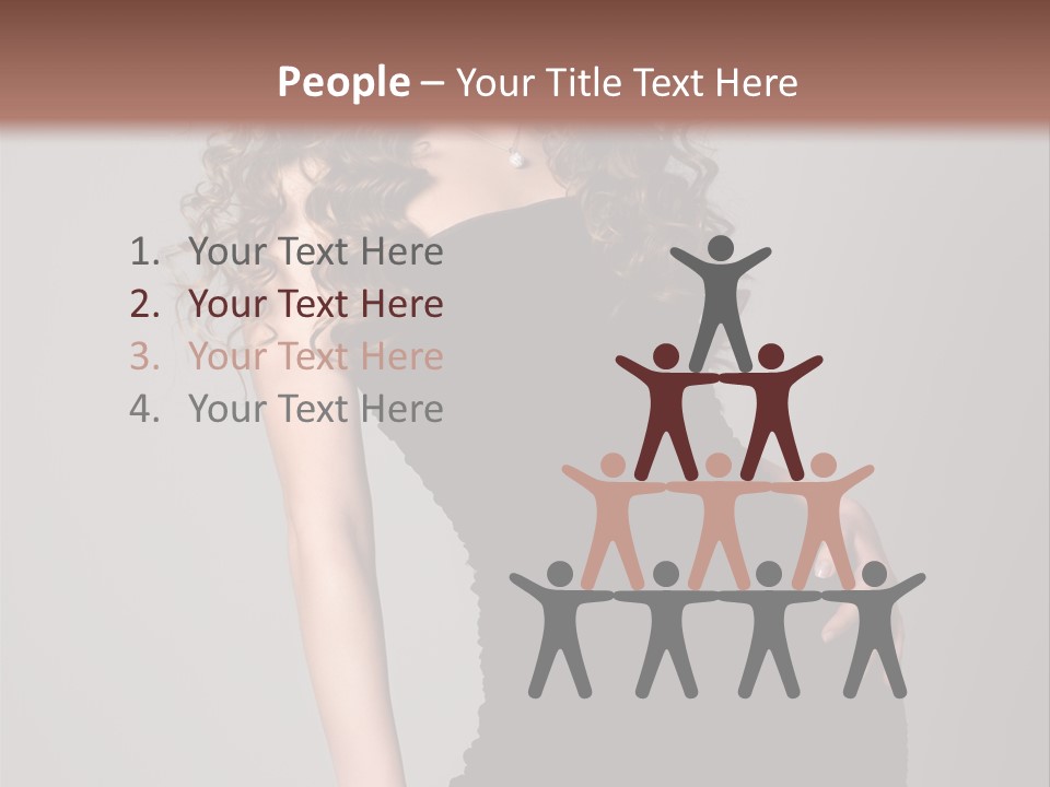 Caucasian Bright Lady PowerPoint Template