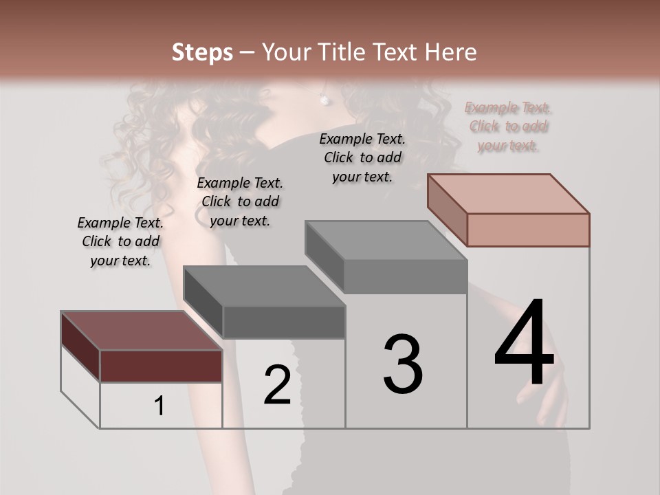 Caucasian Bright Lady PowerPoint Template