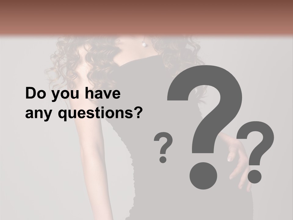 Caucasian Bright Lady PowerPoint Template