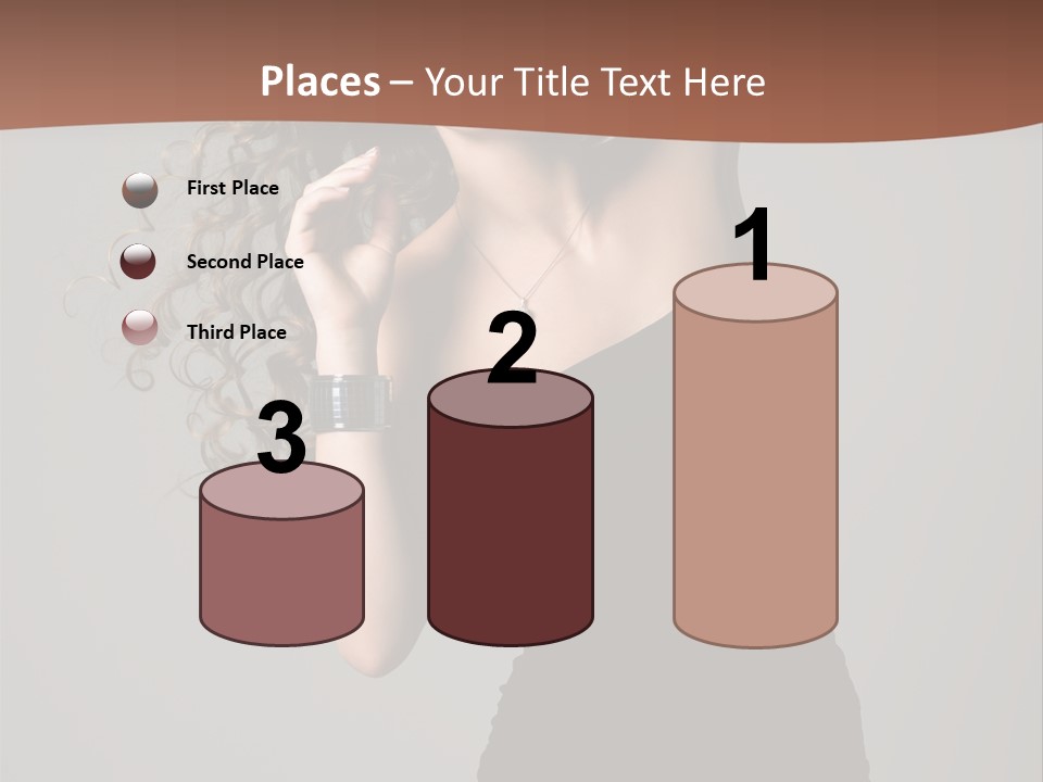 Attractive Girl White PowerPoint Template