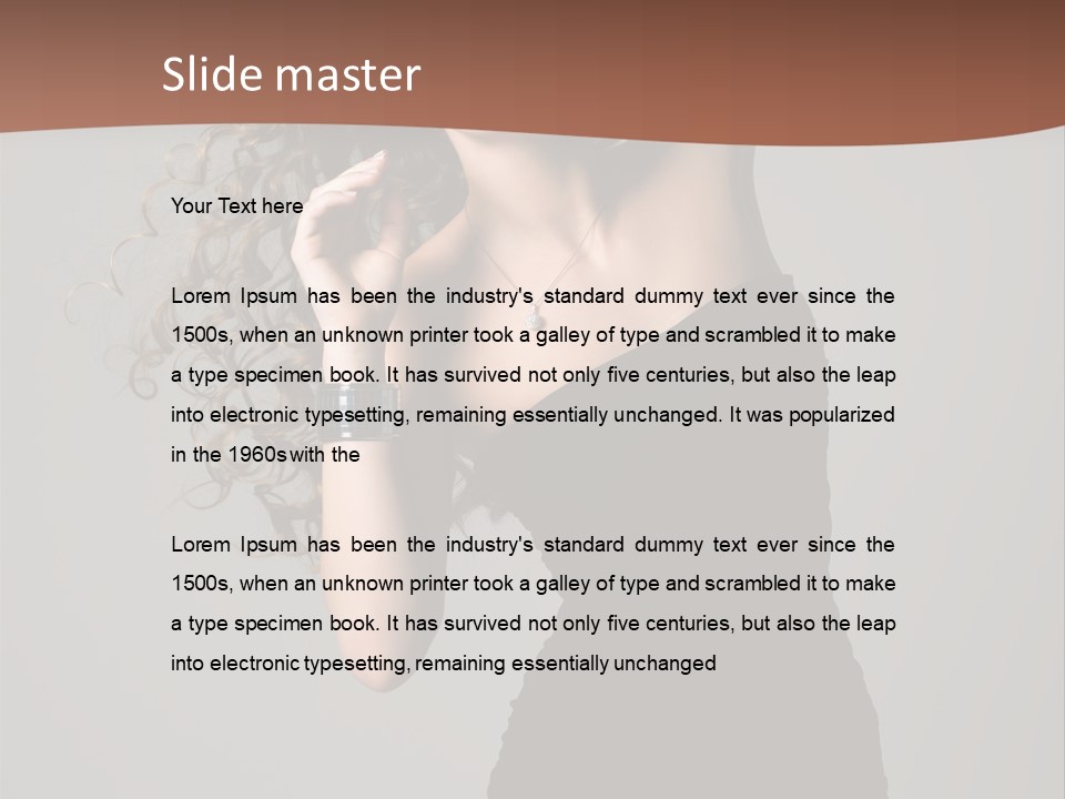 Attractive Girl White PowerPoint Template