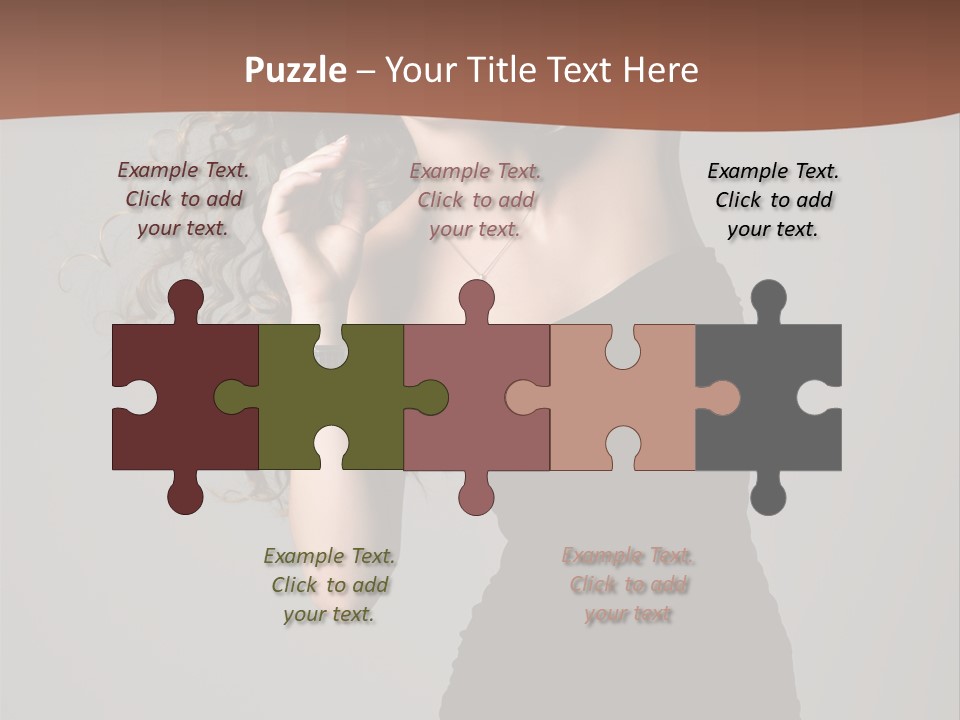 Attractive Girl White PowerPoint Template