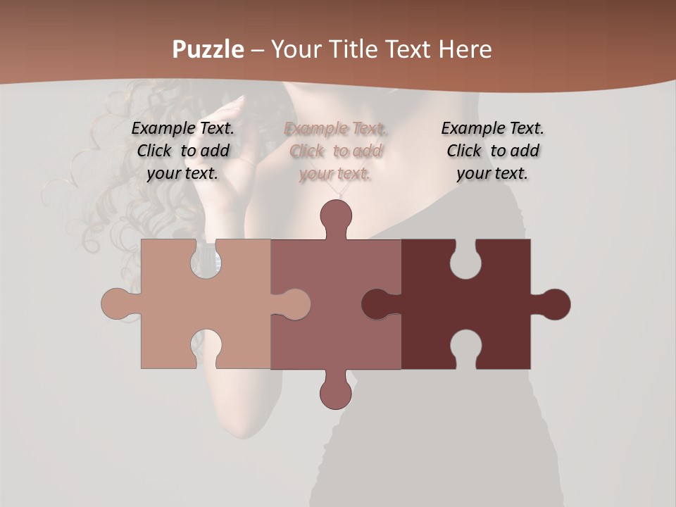 Attractive Girl White PowerPoint Template