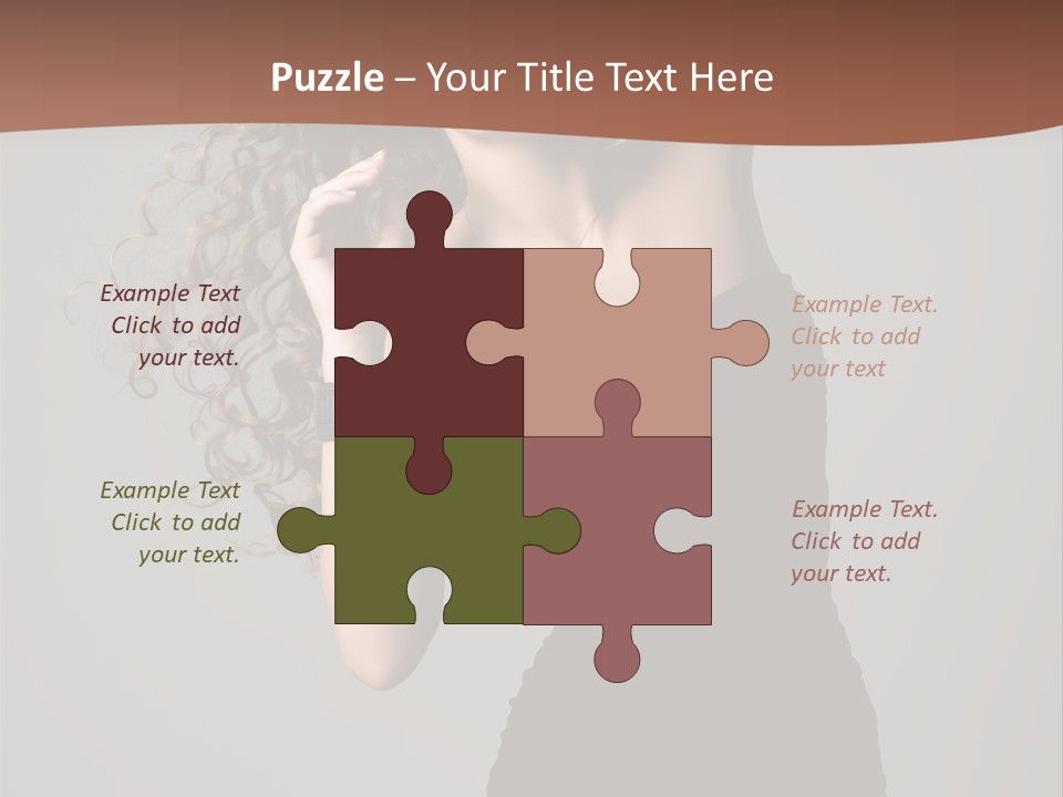 Attractive Girl White PowerPoint Template