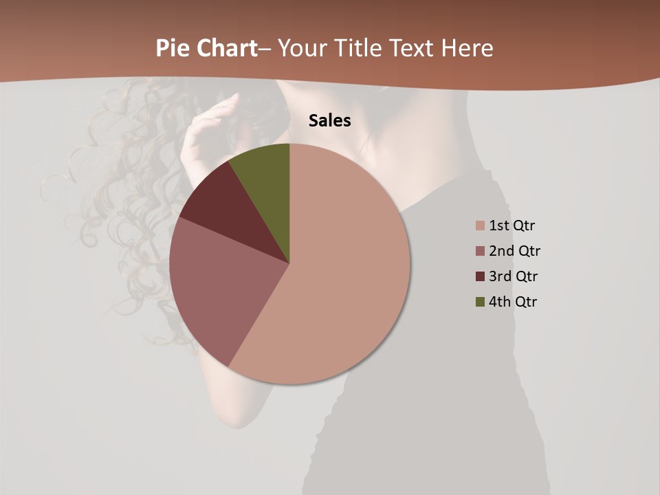 Attractive Girl White PowerPoint Template