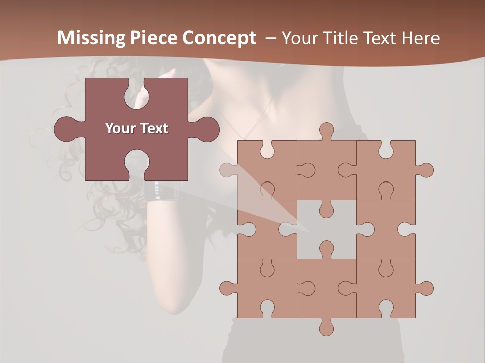 Attractive Girl White PowerPoint Template