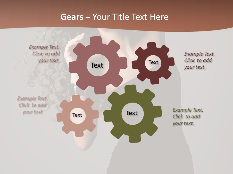 Attractive Girl White PowerPoint Template