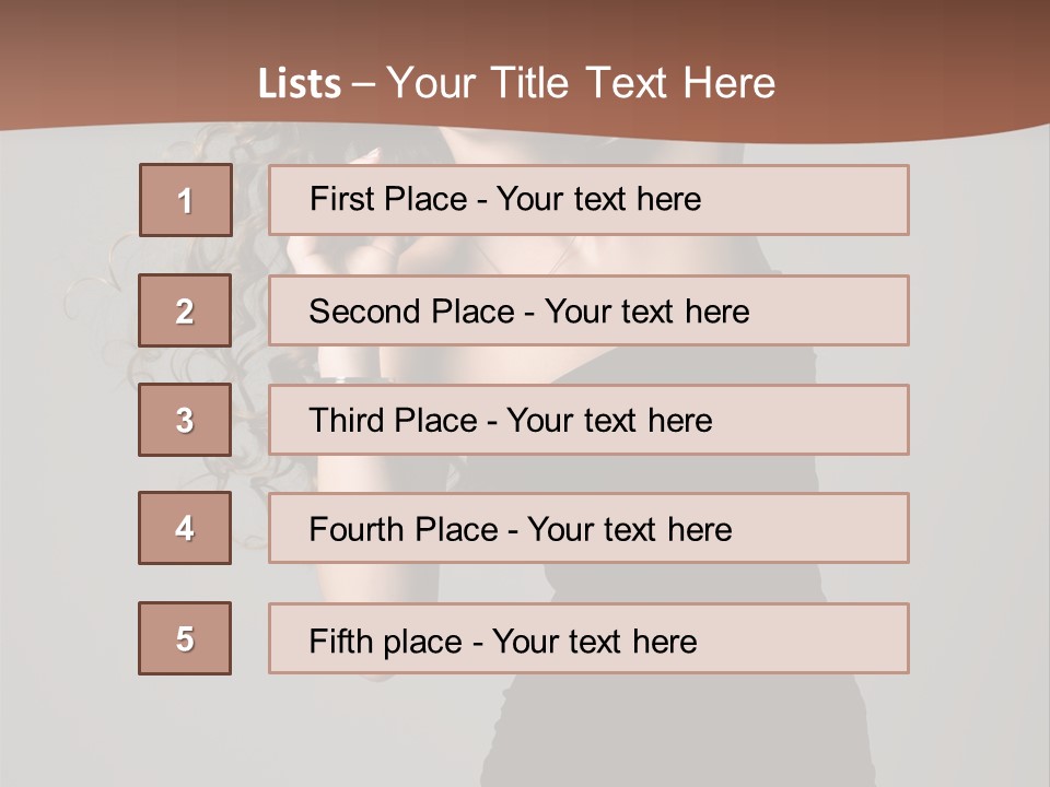 Attractive Girl White PowerPoint Template