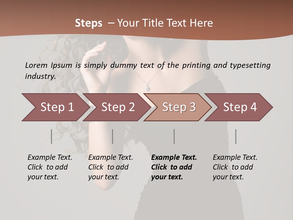 Attractive Girl White PowerPoint Template