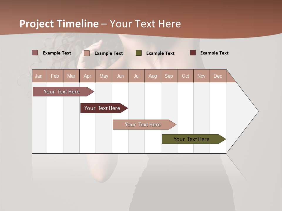 Attractive Girl White PowerPoint Template