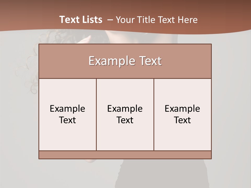 Attractive Girl White PowerPoint Template