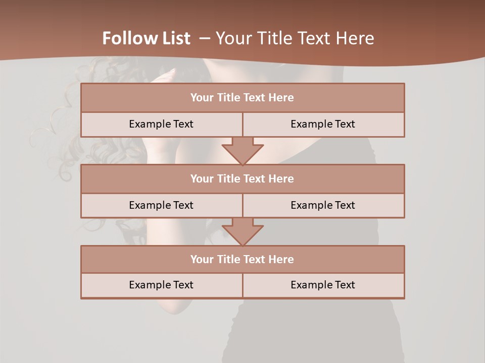 Attractive Girl White PowerPoint Template