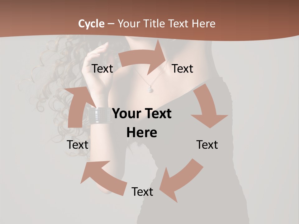 Attractive Girl White PowerPoint Template