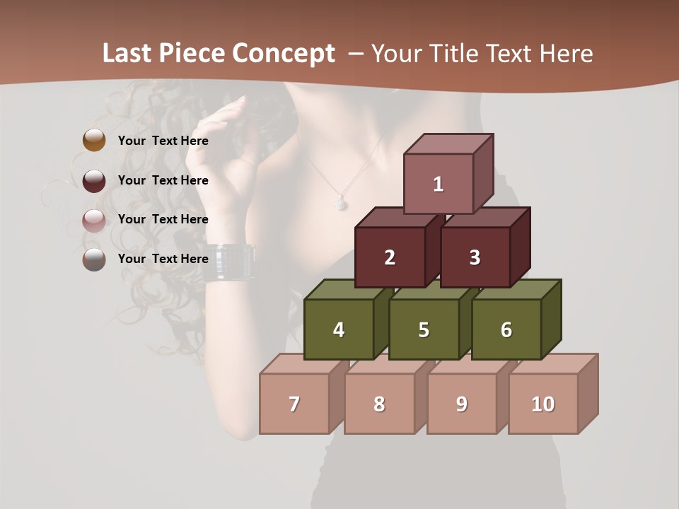 Attractive Girl White PowerPoint Template