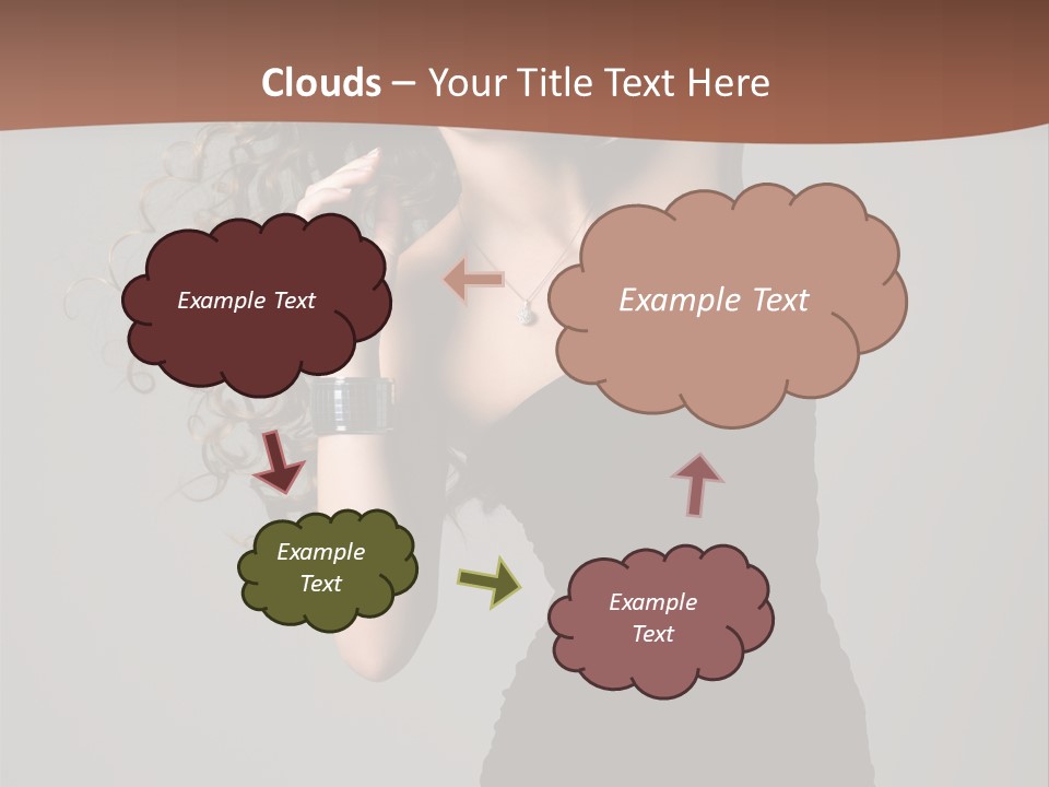 Attractive Girl White PowerPoint Template