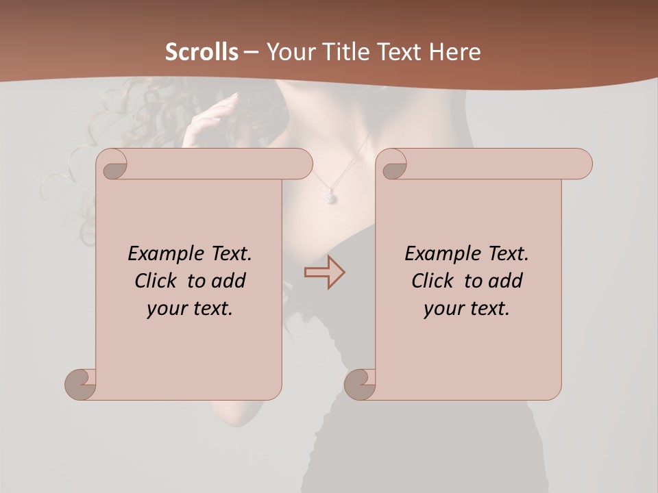 Attractive Girl White PowerPoint Template