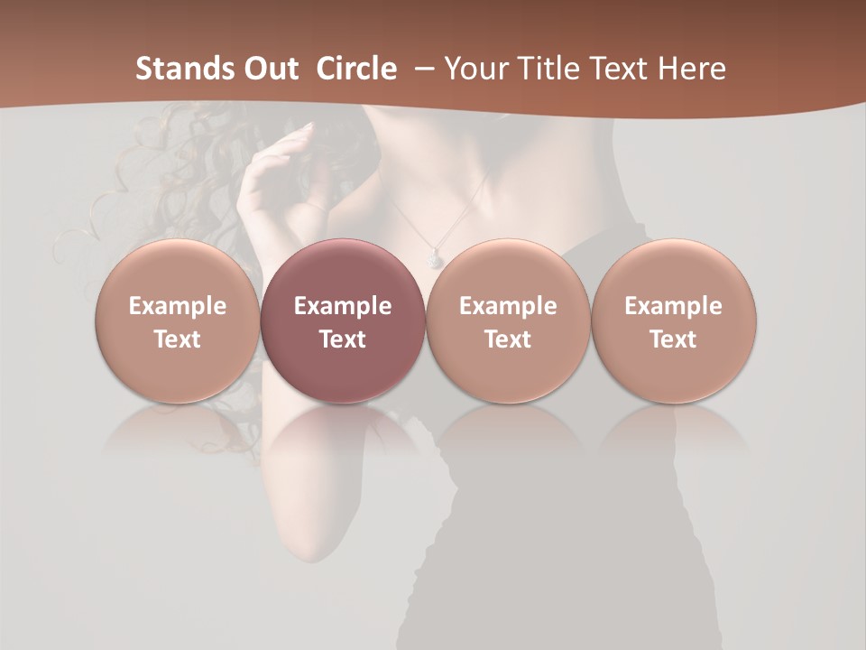 Attractive Girl White PowerPoint Template
