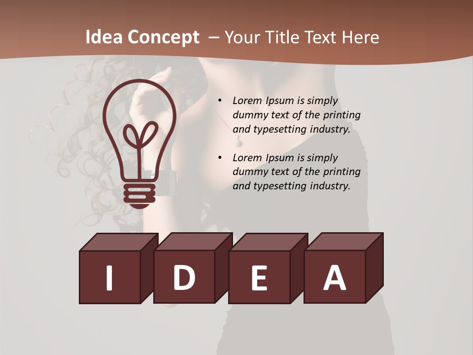 Attractive Girl White PowerPoint Template