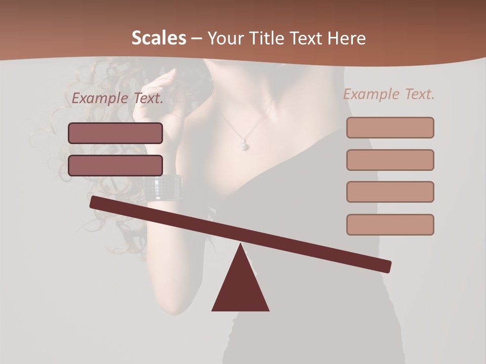 Attractive Girl White PowerPoint Template