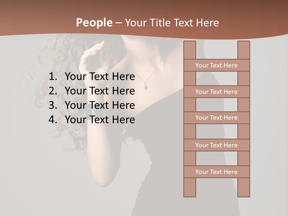 Attractive Girl White PowerPoint Template