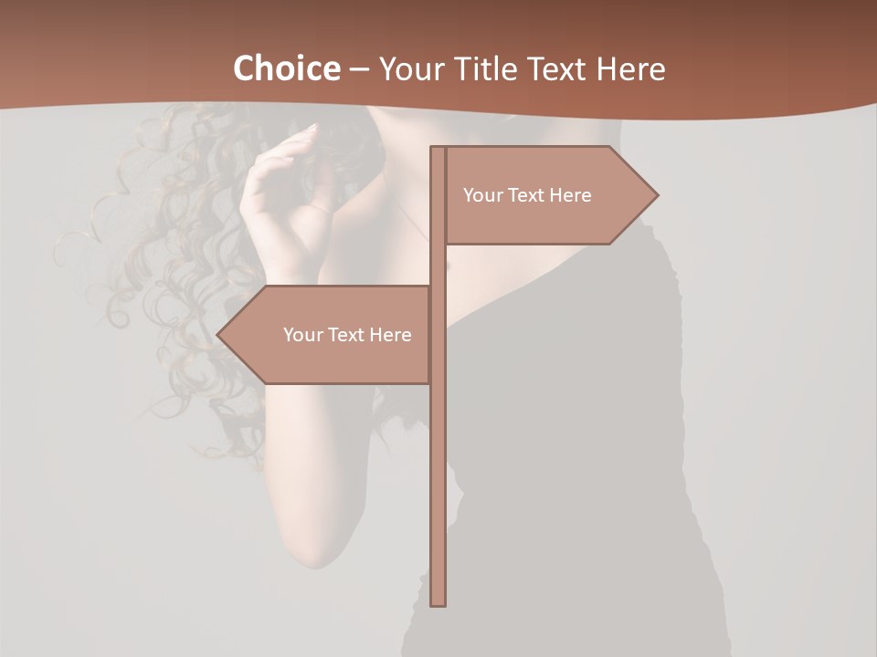 Attractive Girl White PowerPoint Template