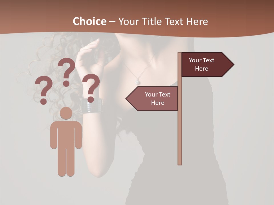 Attractive Girl White PowerPoint Template