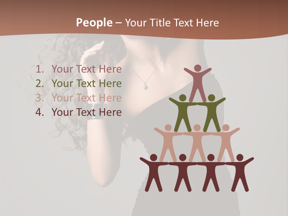 Attractive Girl White PowerPoint Template